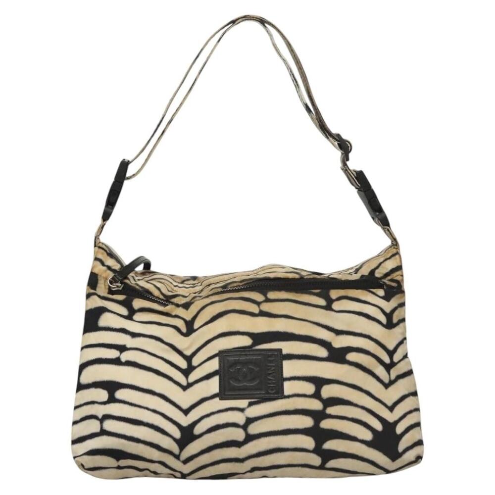 Chanel Nylon Sports Shoulder Bag White